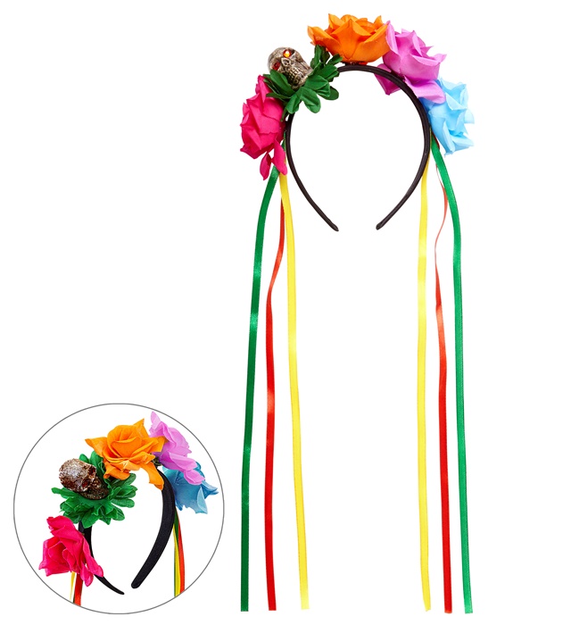 Bentiță cu trandafiri multicolori
