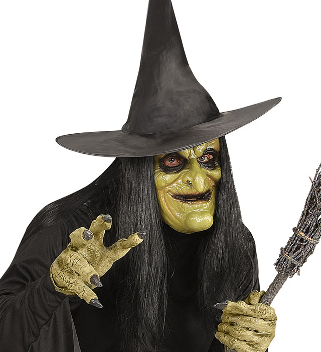 Masca Vrajitoare Halloween Cu Peruca