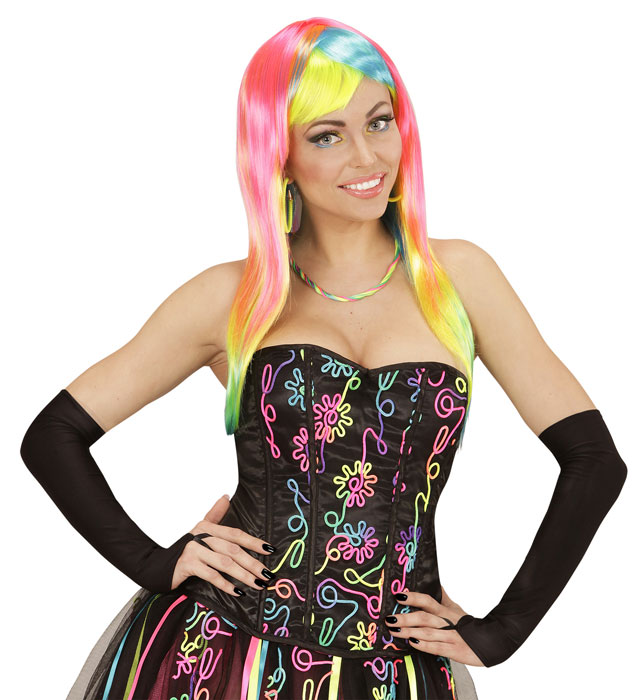 Manusi Negre Satin Fara Degete