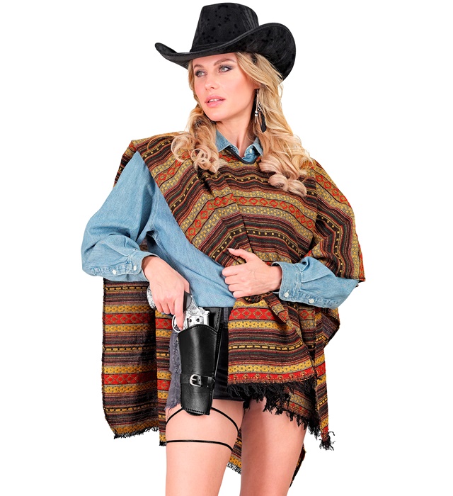 Centură Dubla Neagră Cowboy