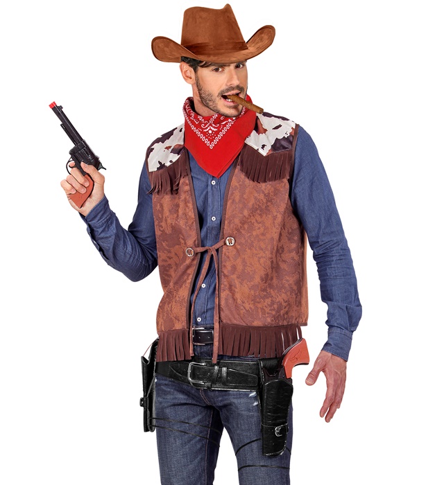 Centură Dubla Neagră Cowboy