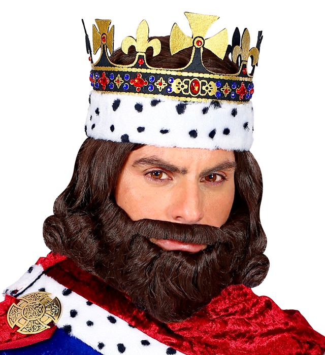 Peruca Rege Medieval Cu Barba