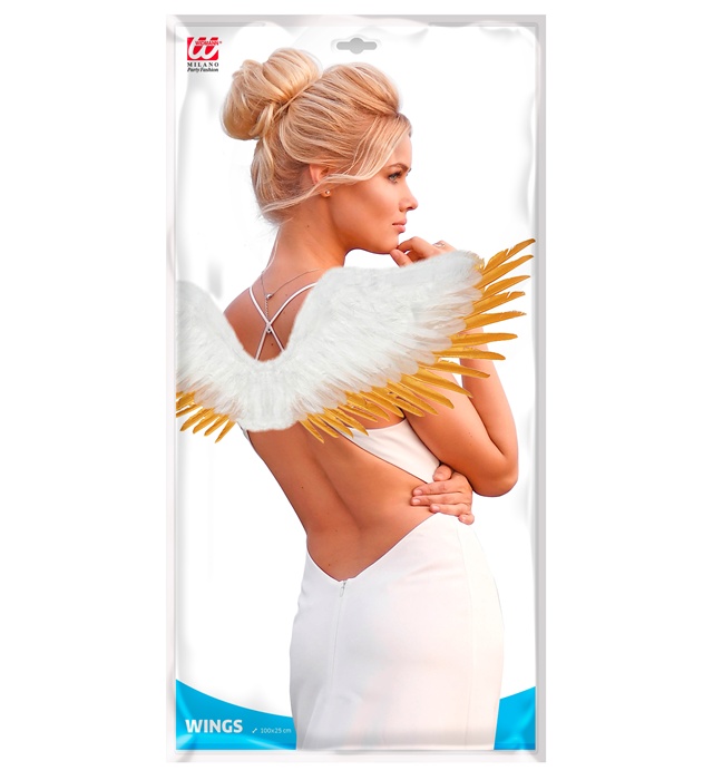 Aripi Inger Alb-Aurii 100 Cm