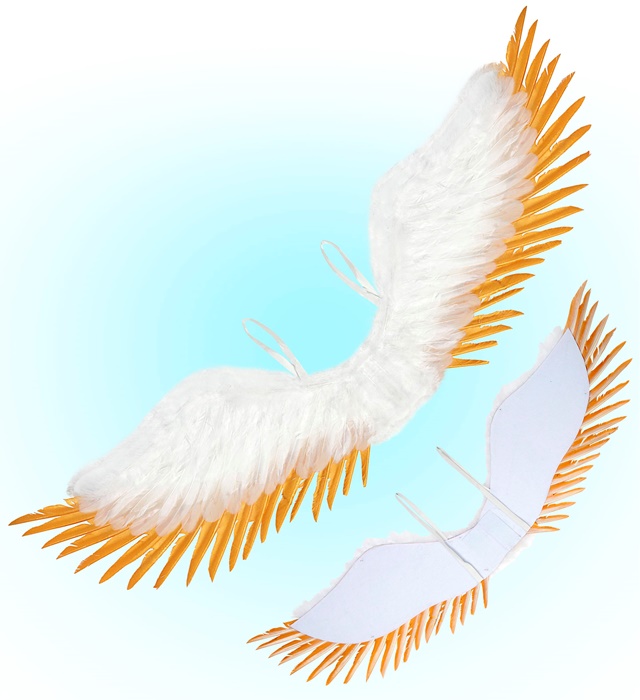 Aripi Inger Alb-Aurii 100 Cm