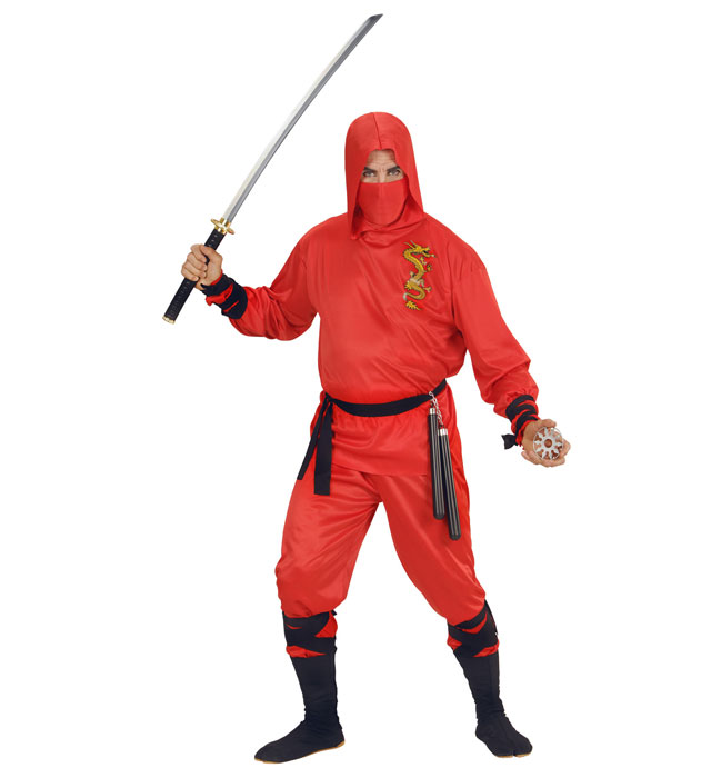 Costum Ninja Roșu Adult