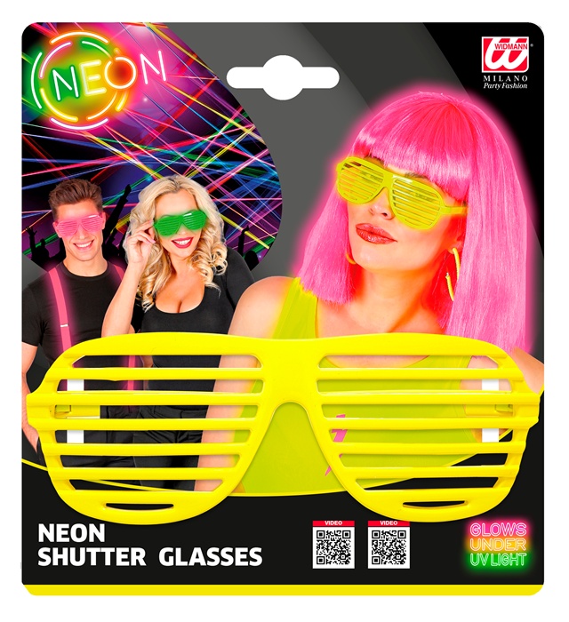 Ochelari Disco Neon Galbeni