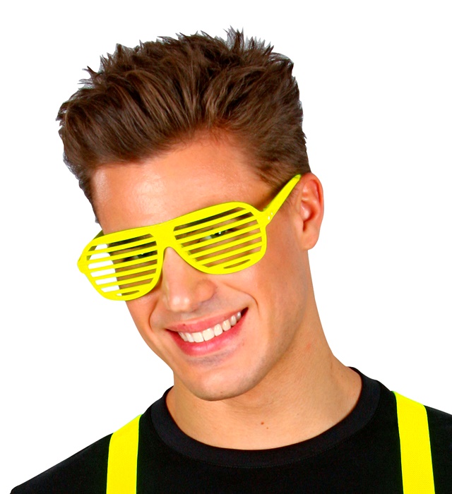 Ochelari Disco Neon Galbeni