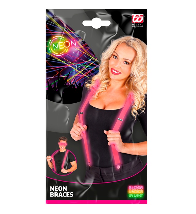 Bretele Neon Roz