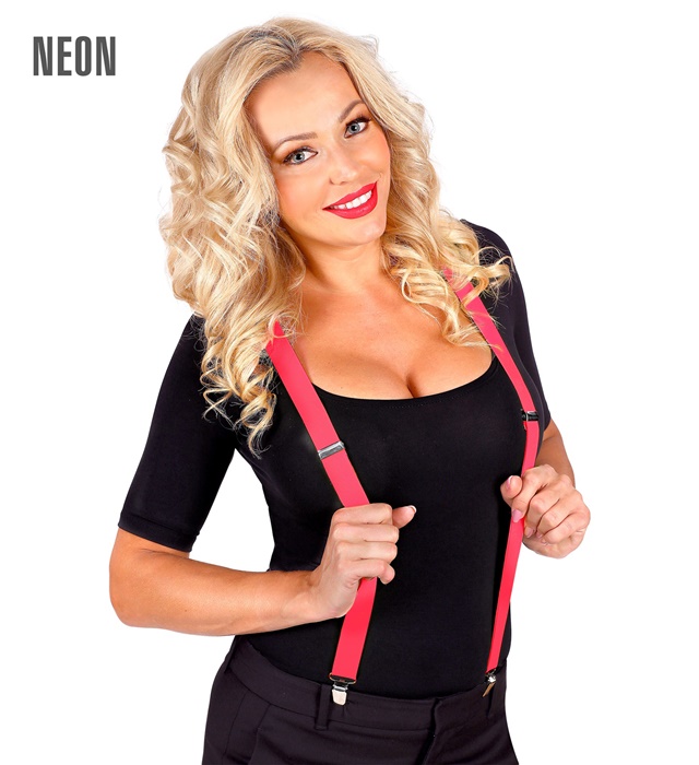 Bretele Neon Roz