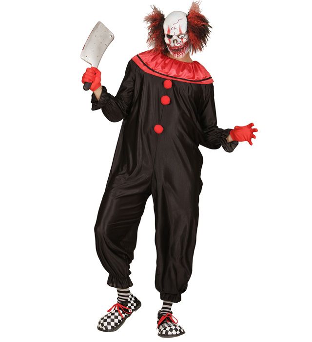 Costum Clown Salopeta Neagra