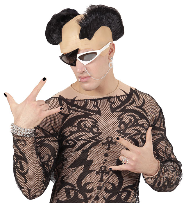 Peruca Punk Neagră