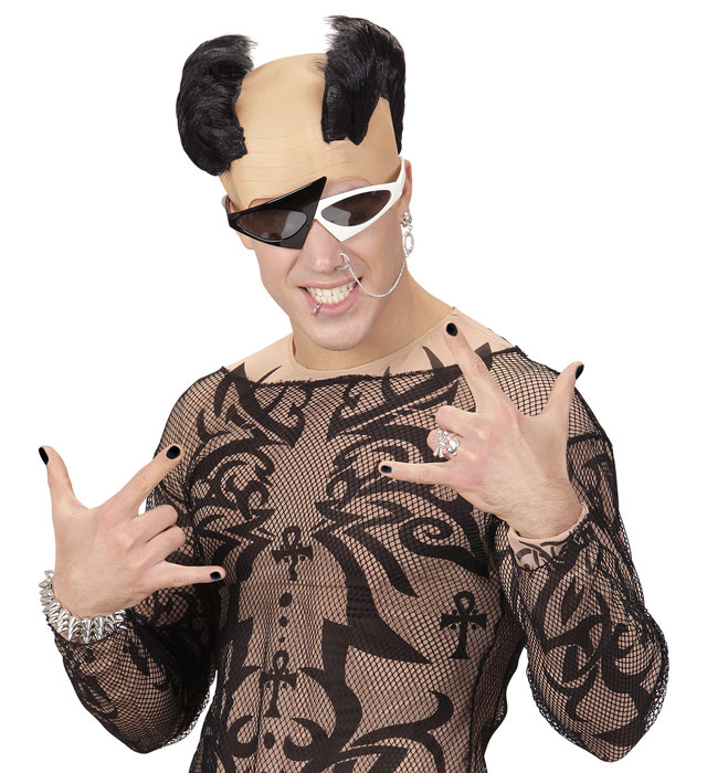 Peruca Punk Neagră