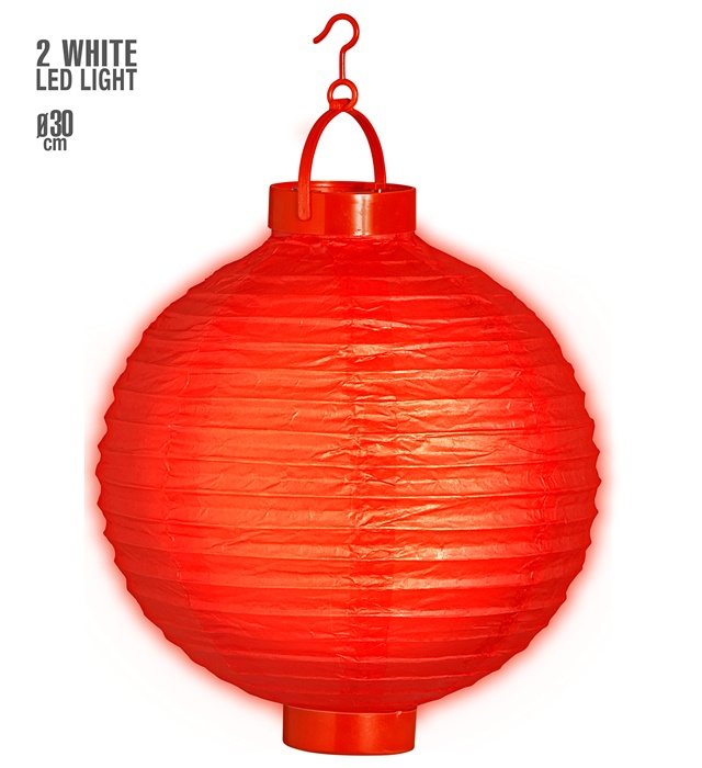 Lampion Luminos Rosu