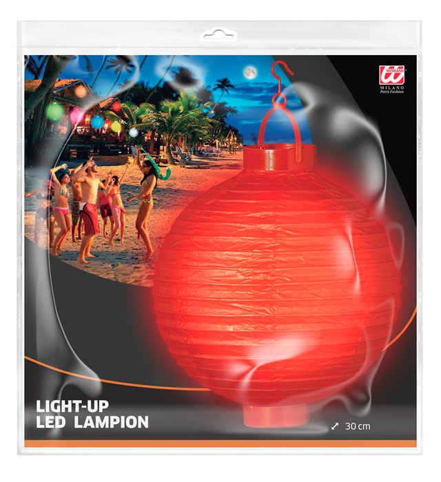 Lampion Luminos Rosu