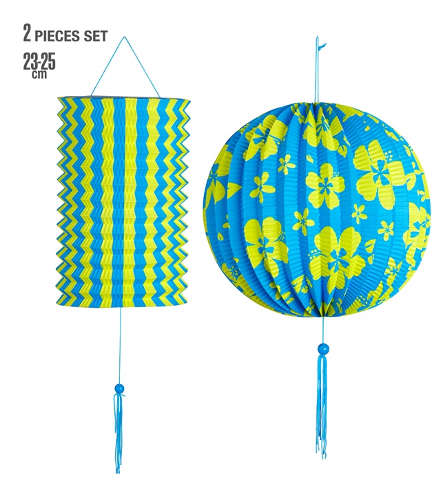 Set 2 Piese Decor Albastru-Verde