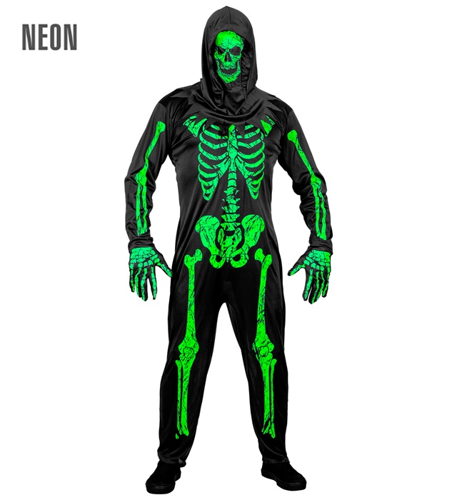 Costum Schelet Verde Neon