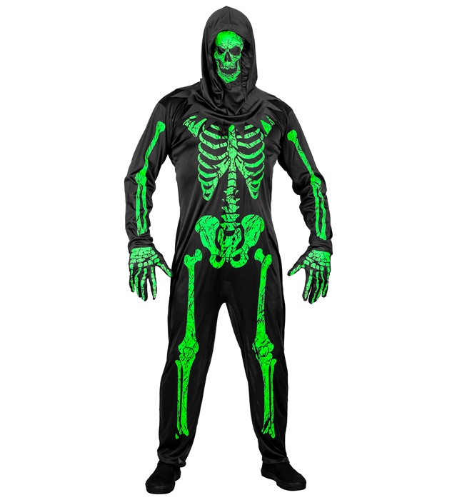 Costum Schelet Verde Neon