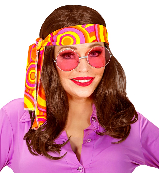 Peruca Satena Anii 70 cu Bandana