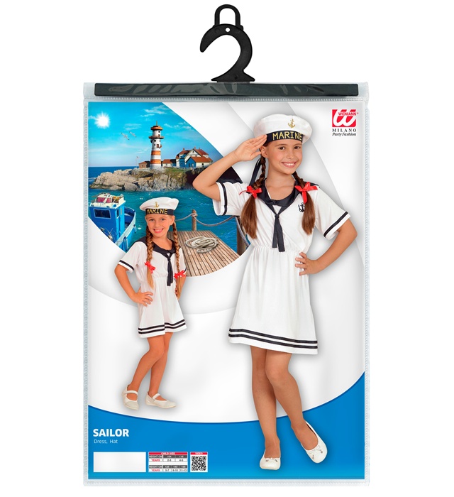 Costum Marinarita Fete Alb
