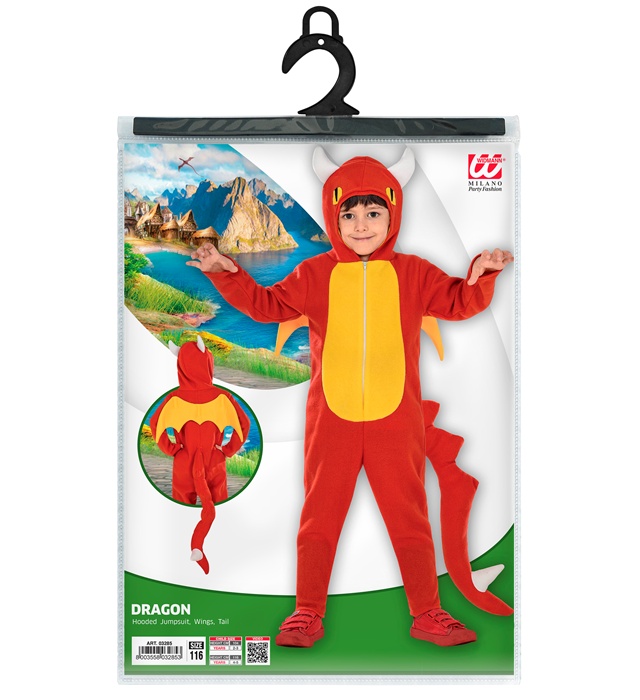 Costum Dragon Rosu Copii