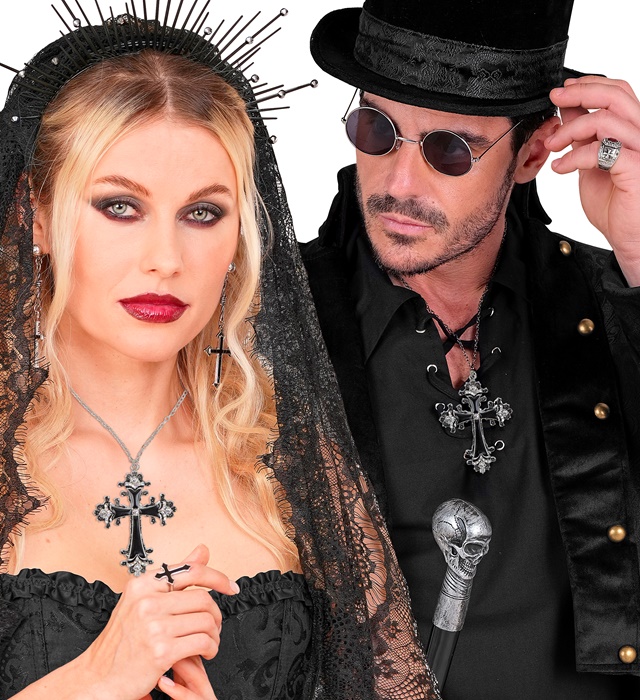 Colier Cruce Neagra