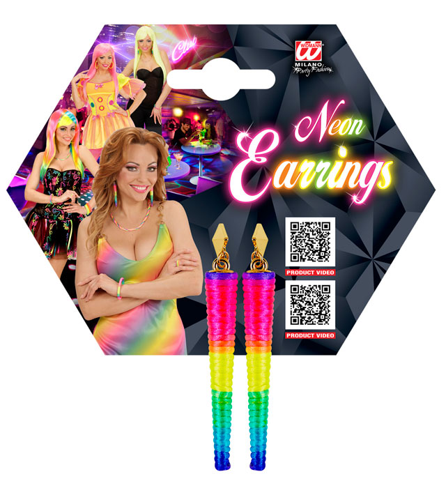 Cercei Multicolori Neon