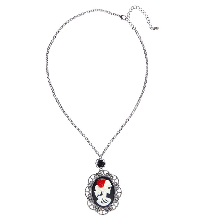 Colier Schelet Cameo Dia De Los Muertos