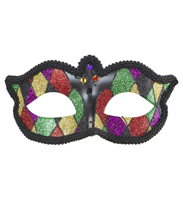 Mască Arlechin Glitter