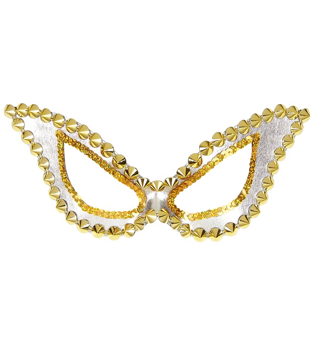 Mască Cat Eye Argintie