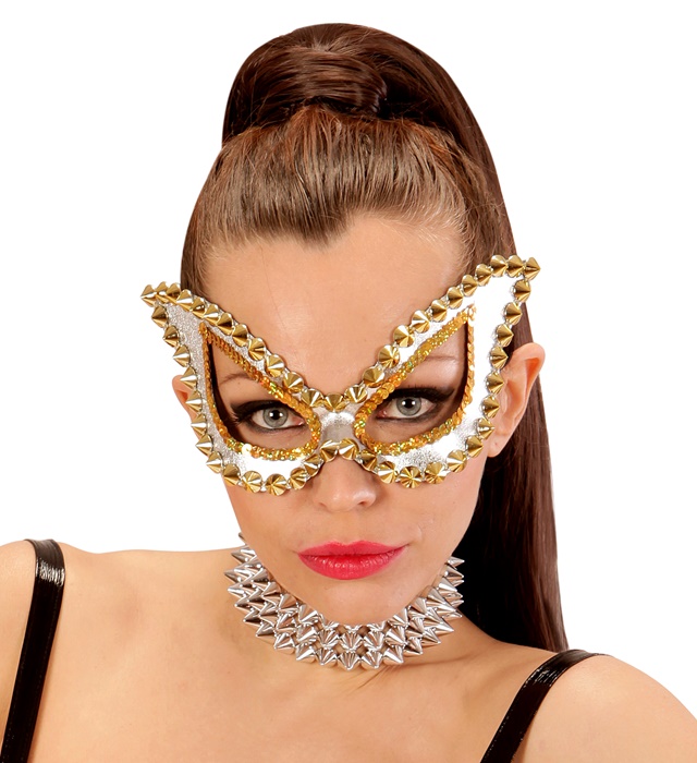 Mască Cat Eye Argintie