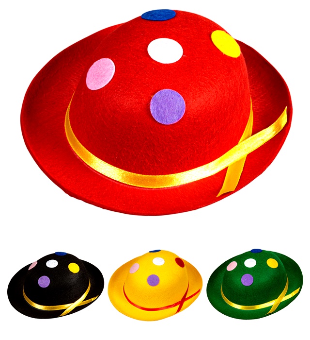 Pălărie mini clown, culori asortate