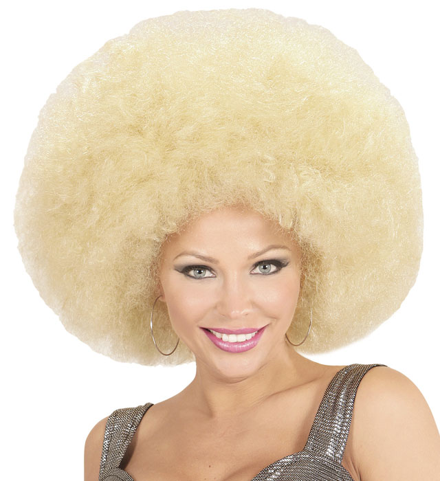 Peruca Afro Blonda