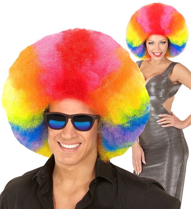 Peruca Afro Multicolora Maxi
