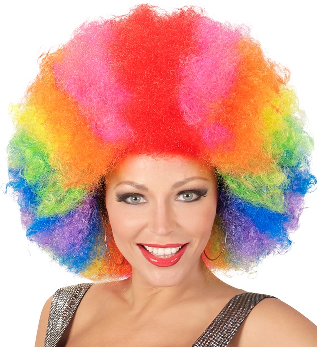Peruca Afro Multicolora Maxi