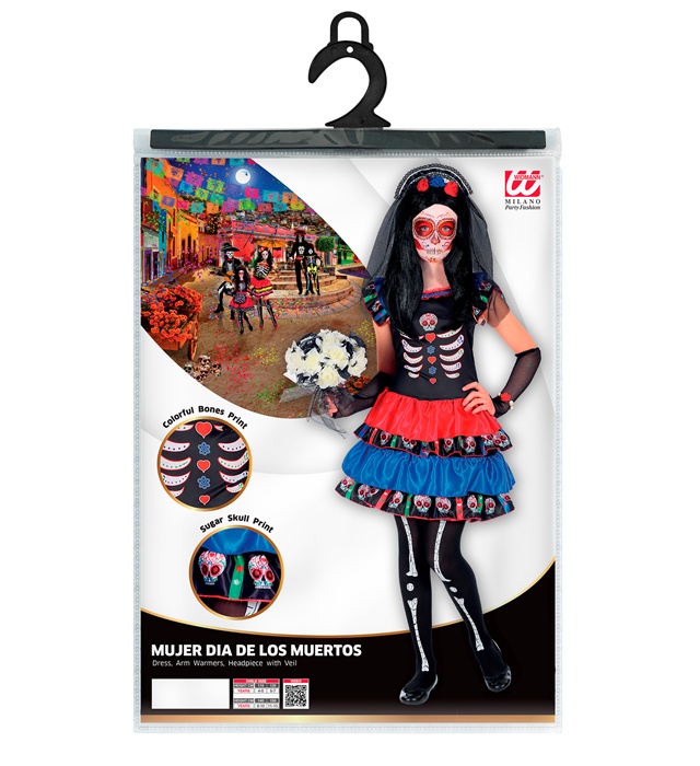 Costum Schelet Colorat Fete