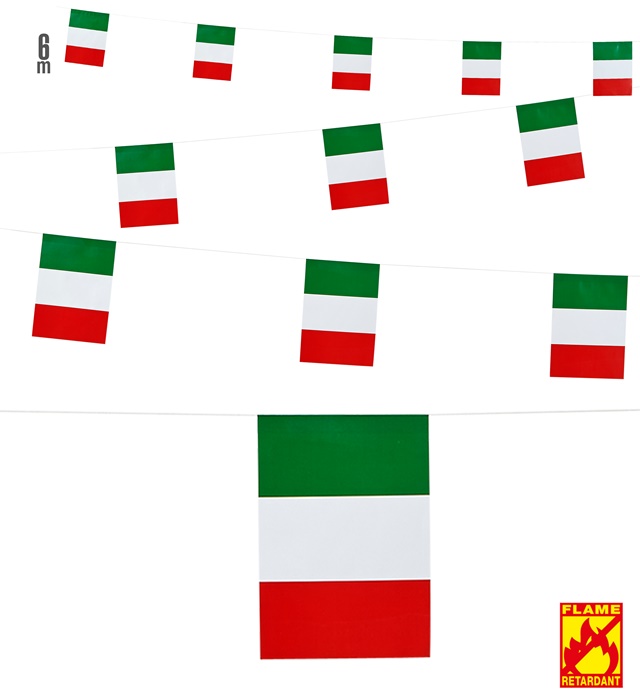 Ghirlandă cu steagurile Italiei, 6 m