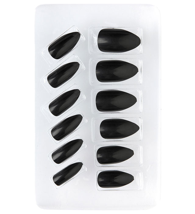Unghii False Stiletto Negre