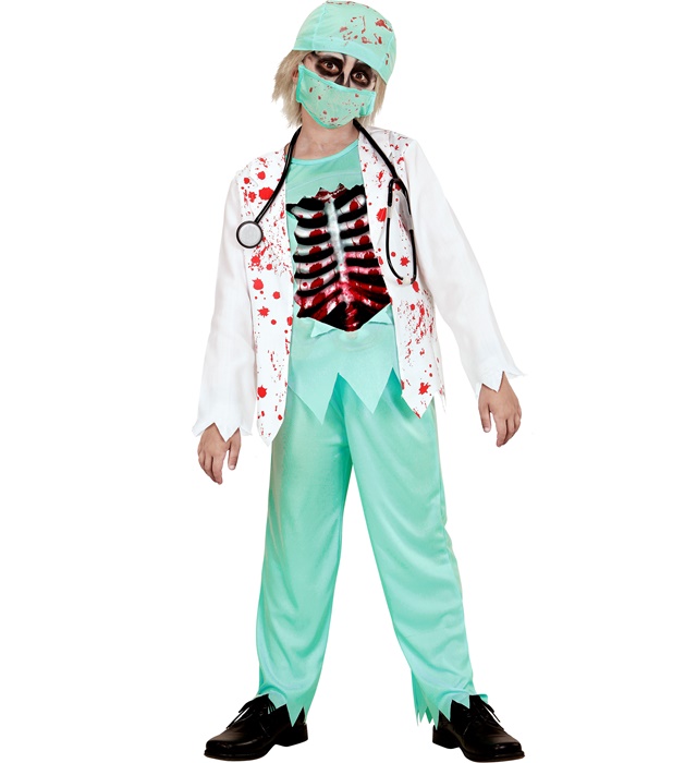 Costum Chirurg Alb Zombie Baiat