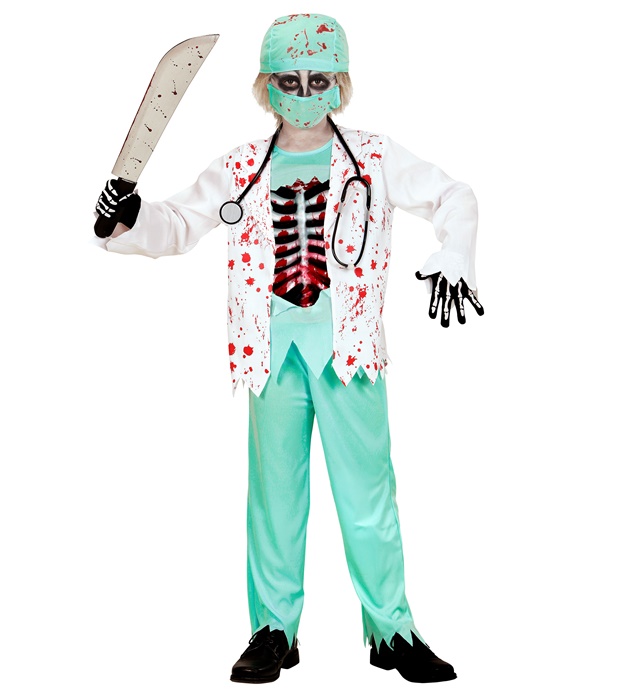 Costum Chirurg Alb Zombie Baiat