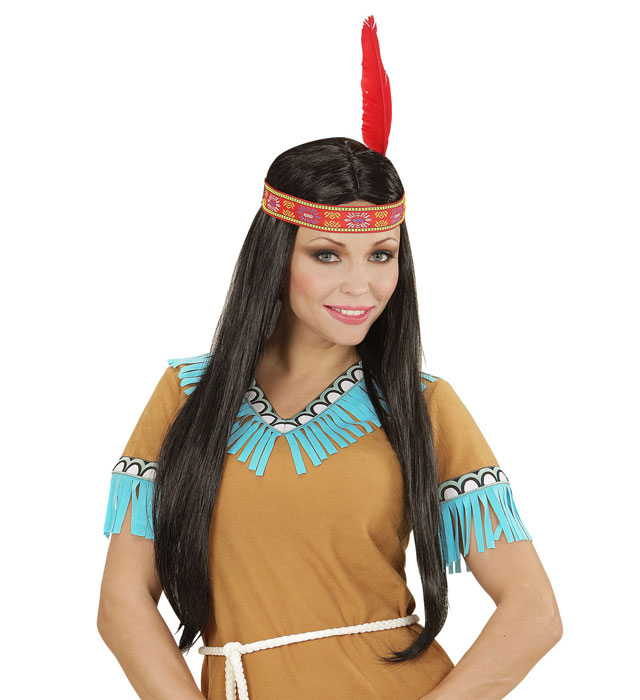 Peruca Indian Cu Pene