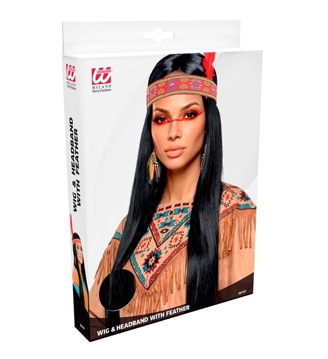 Peruca Indian Cu Pene