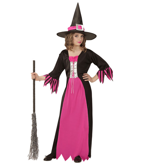 Costum Vrajitoare Roz Copii
