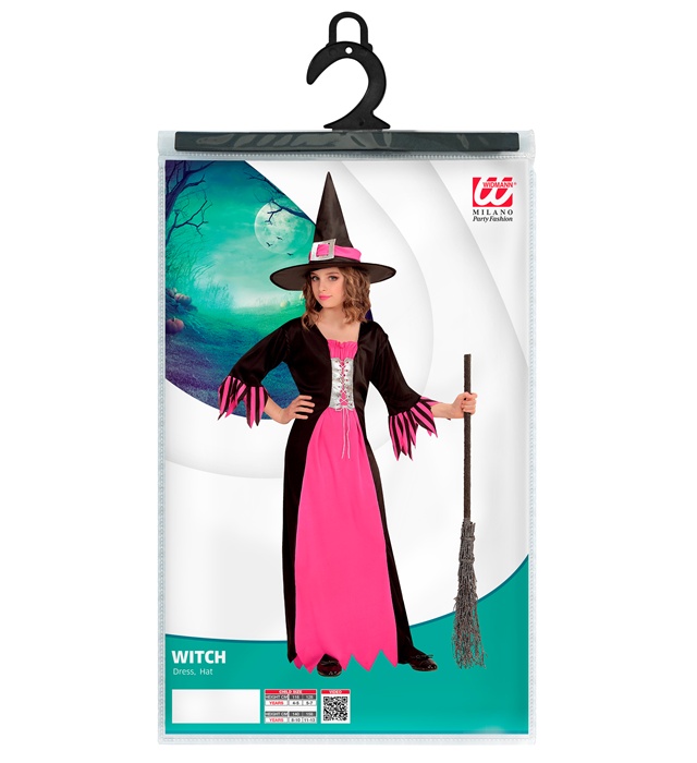 Costum Vrajitoare Roz Copii