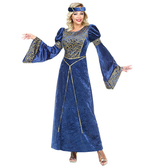Costum Printesa Medievala Albastru