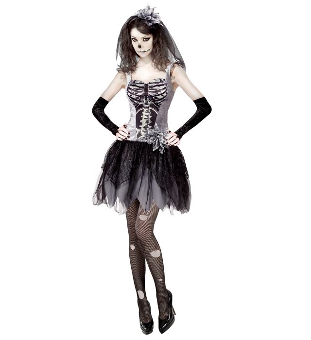 Costum Mireasa Schelet Horror