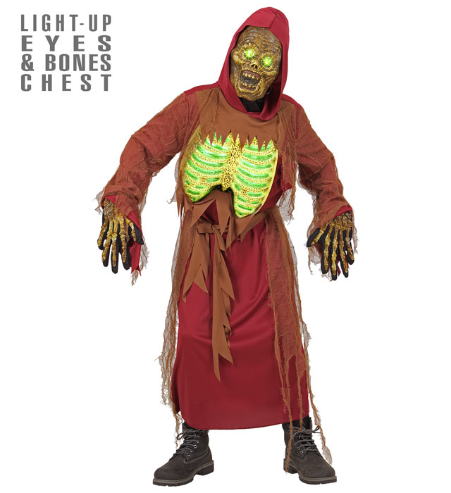 Costum Schelet Zombie Radioactiv