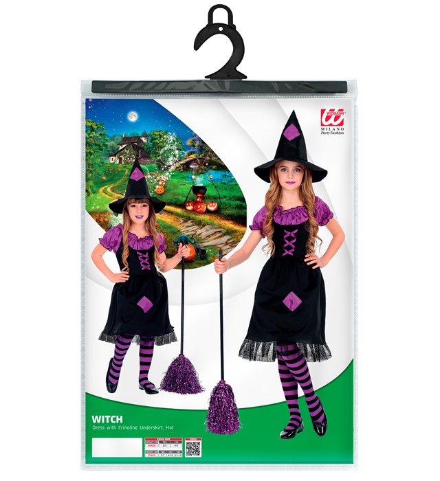 Costum Vrajitoare Mov Copii