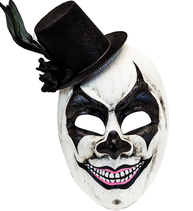 Masca "Commedia Dell`Arte" Alb/Negru