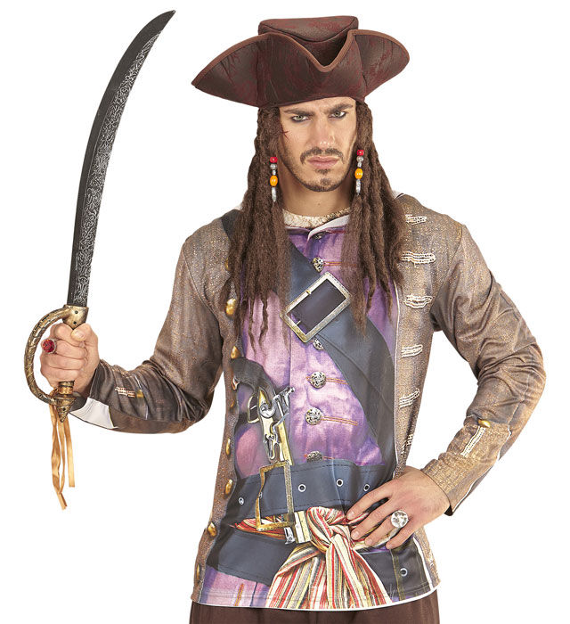 Palarie Tricorn Pirat Cu Dreaduri