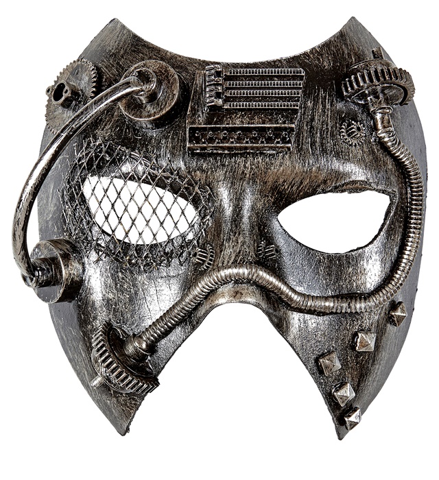Mască Steampunk Argintie